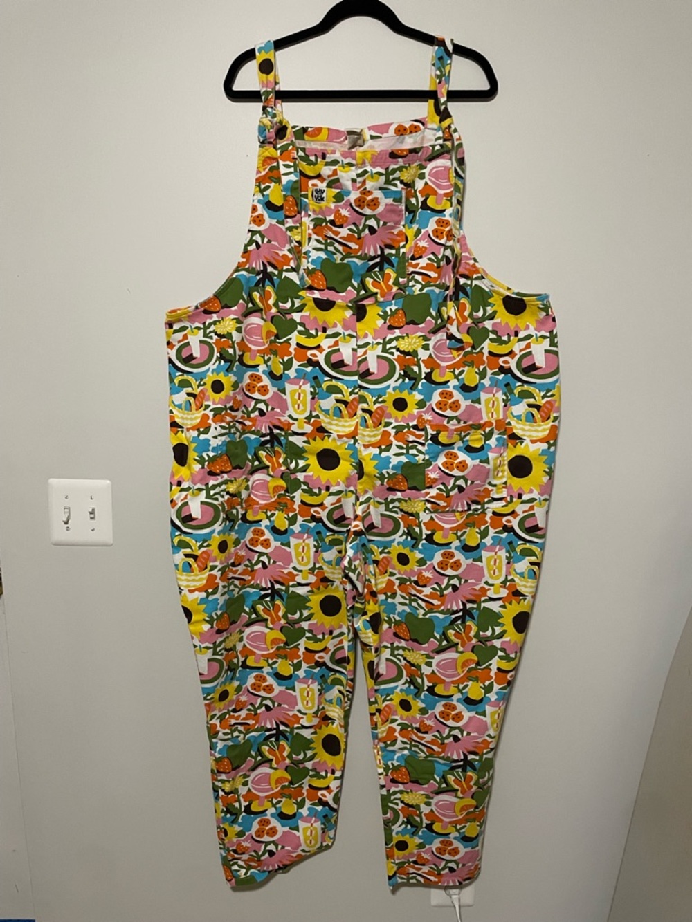 Lucy & Yak Summery print Dungarees